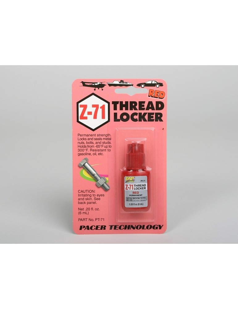 ZAP 6ml (0,2fl oz) red thread locker
