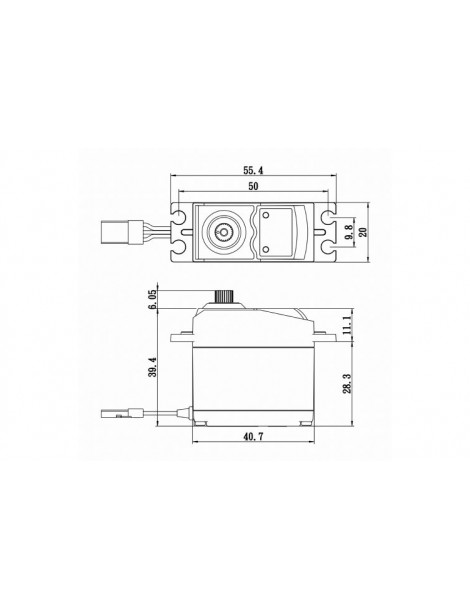 Servo pavara Savox SC-0352 skaitmeninė 6,5 kg 0,13 s RC modeliams