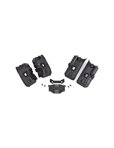 Traxxas Fenders, inner (wide)/ rock light covers (8)/ battery plate (for clipless body mounting)