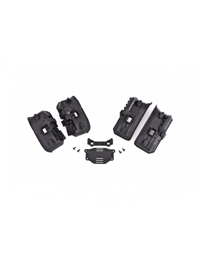 Traxxas Fenders, inner (wide)/ rock light covers (8)/ battery plate (for clipless body mounting)