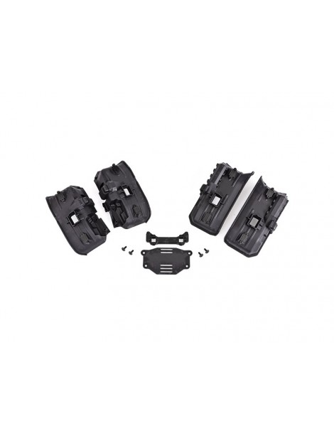 Traxxas Fenders, inner (wide)/ rock light covers (8)/ battery plate (for clipless body mounting)