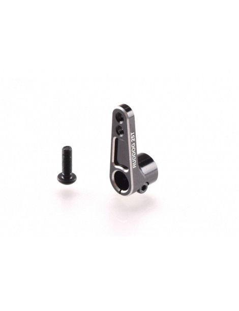 Aliumininis ofsetinis servo antgalis 25T juodas RUDDOG – CyborgShop