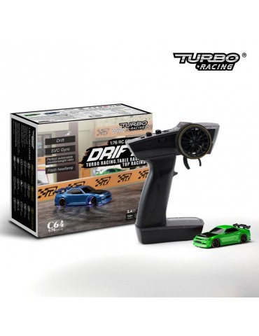 Turbo Racing 1/76 C64 DRIFT RC Car RTR (Metallic blue)