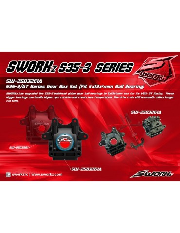 SWORKz Gear Box for 5x13x4mm bearings