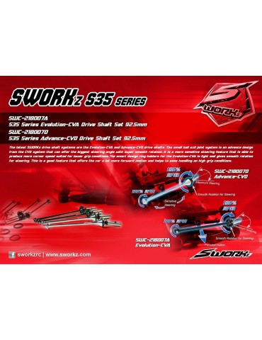 SWORKz S35 Series Advance-CVD Drive Shaft 92.5mm (1)