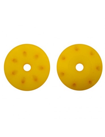 16mm Conical Shock Pistons Yellow (7x1.2mm Angled) (2pcs)