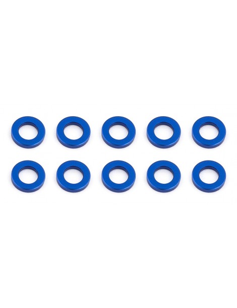 Ballstud Washers, 5.5x3.0x1.0 mm, blue aluminum