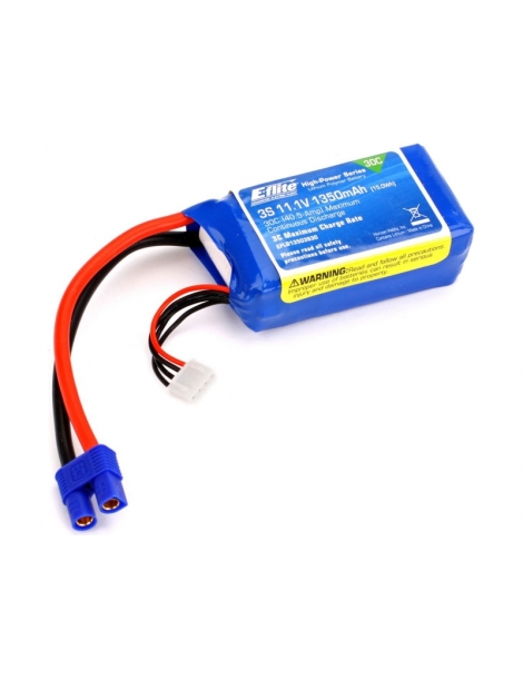 Akumuliatorius E-flite LiPo 11.1V 1350mAh 30C EC3