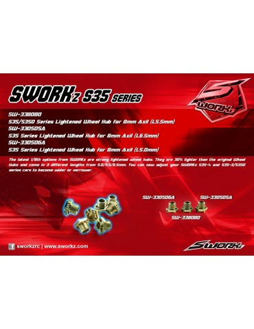 SWORKz Lightend Wheel Hub 6.5mm for 8mm Axle (2)
