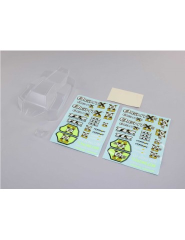 TLR Body Set, Clear, w/Decals: 8X, 8XE 2.0