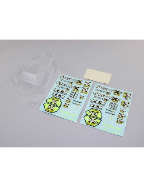TLR Body Set, Clear, w/Decals: 8X, 8XE 2.0