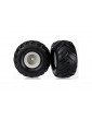 Traxxas Tires & wheels 1.5/2.2", grey wheels, Terra Groove tires (pair)