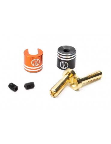 Racing PK G4/4mm Bullets Plugs (Orange/Bllack), 2 Pcs.