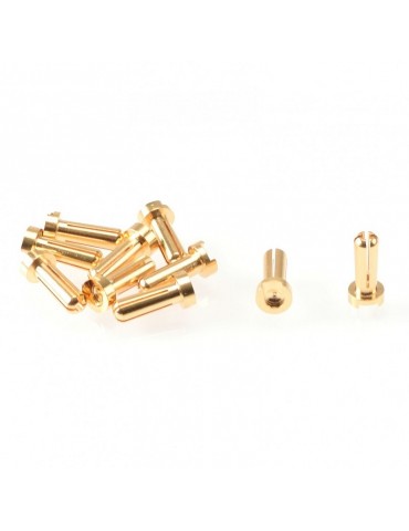 4mm Gold Plug Male 14mm (10pcs)