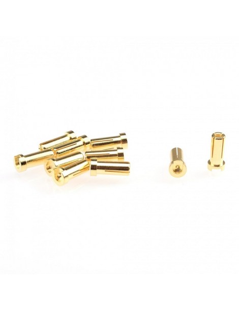 5mm Gold Plug Male 14mm (10pcs)
