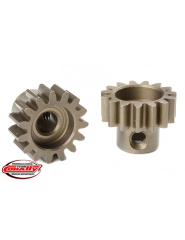 M1.0 Pinion - Short - Hardened Steel - 15 Teeth - Shaft Dia. 5,0mm