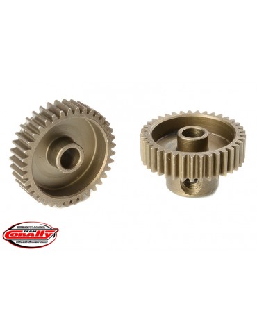 64DP Pinion - Short - Hardened Steel - 37 Teeth - Shaft Dia. 3.17mm