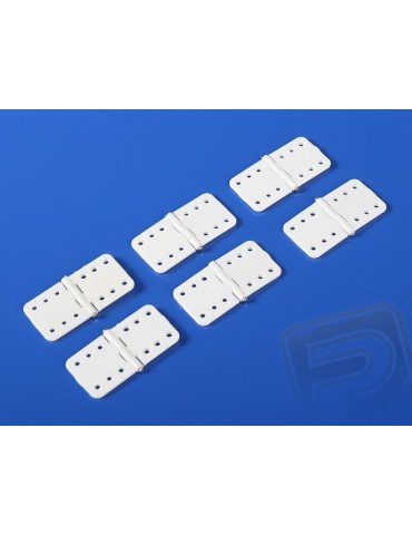 2502 Piano hinge Large White 6pcs