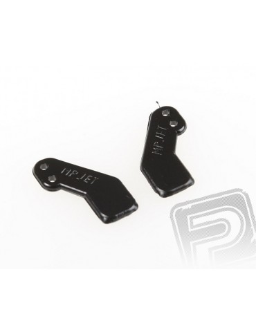 2200 Rudder Horn Micro Black 2pcs