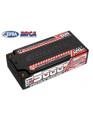 Voltax 120C LiPo Battery - 5000mAh - 7.4V - Shorty 2S - 4mm Bullit
