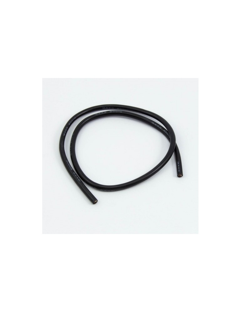 12AWG Black Silicone Wire, 500mm