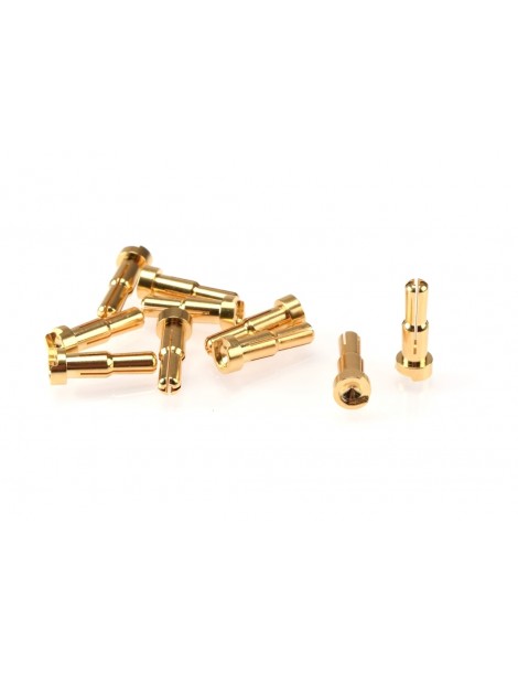 4/5mm Dual Bullet Gold Plug Male (10pcs)