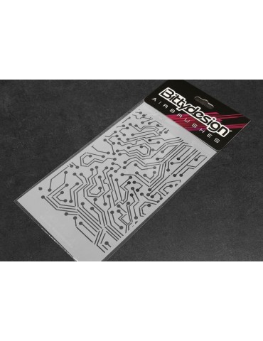 Vinyl stencil 'Electronic Circuit'