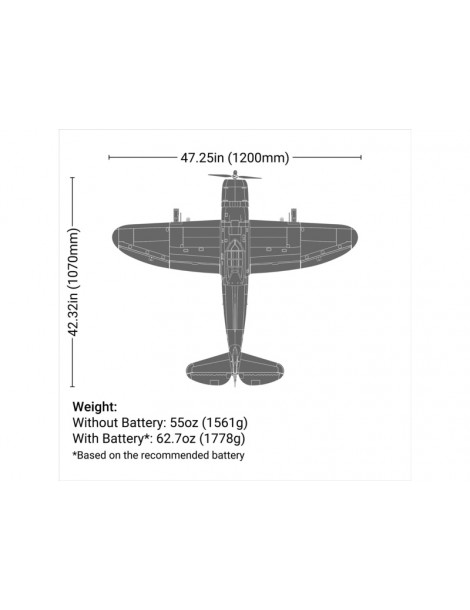 E-flite P-47 Razorback 1.2m PNP