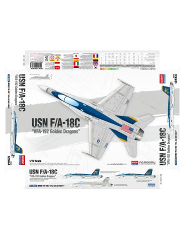 Academy McDonnell F/A-18C USN VFA-192 Golden Dragons (1:72)