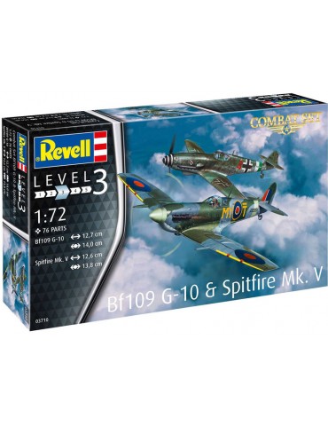 Revell Messerschmitt Bf 109G-10, Spitfire Mk.V (1:72)