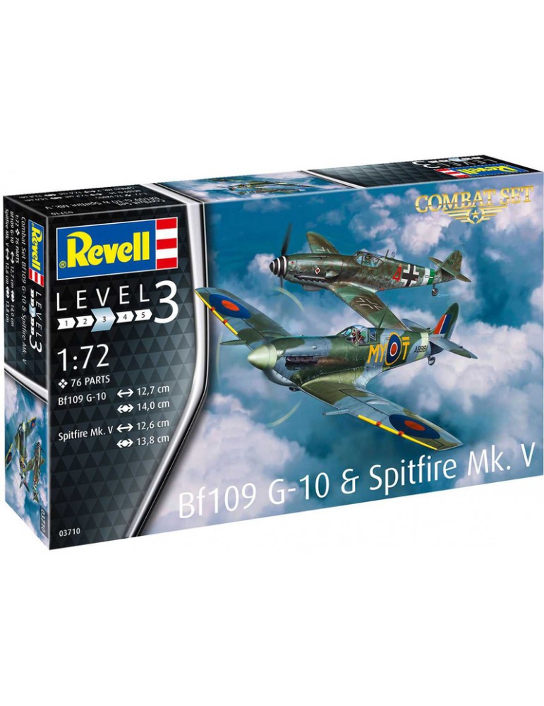 Revell Messerschmitt Bf 109G-10, Spitfire Mk.V (1:72)