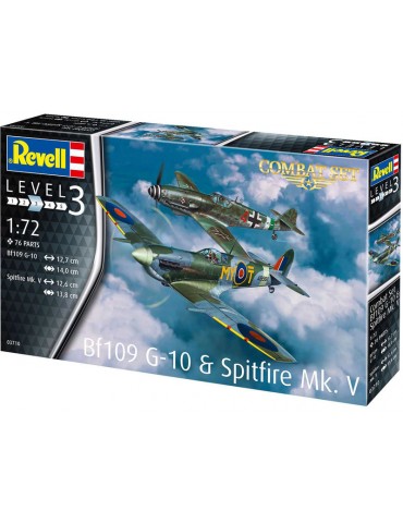 Revell Messerschmitt Bf109G-10, Spitfire Mk.V (1:72) (rinkinys)