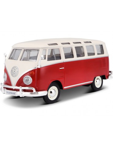 Maisto Volkswagen Van Samba 1:25 white/red