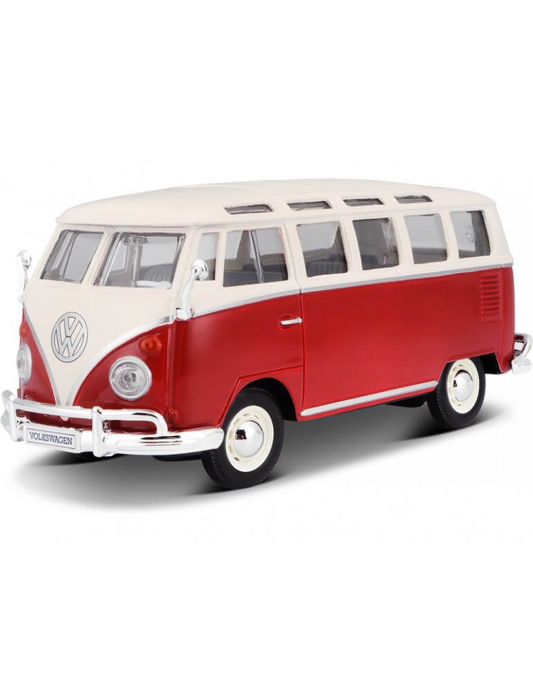 Maisto Volkswagen Van Samba 1:25 white/red
