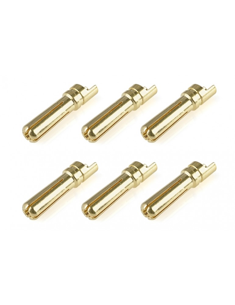 Bullit Connector 4.0mm - Male - Solid Type - Gold Plated - Ultra Low Resistance - Wire Str