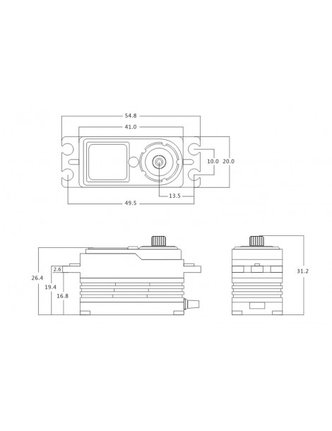BH615S SSR HiVOLT BRUSHLESS Digital servo (15 kg-0,045s/60 )