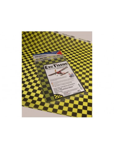 Eze Tissue 14g/m2 75x50cm yellow-black chequer (3pcs)