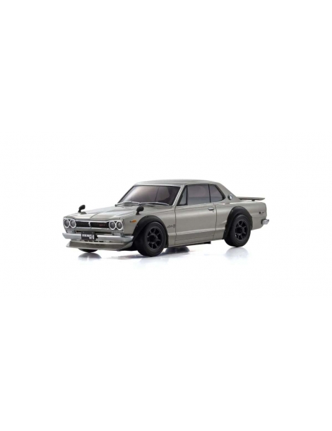 Kyosho Mini-Z AWD Nissan Skyline 2000 GT-R KPGC10 Silver 1/27 RC drift modelis