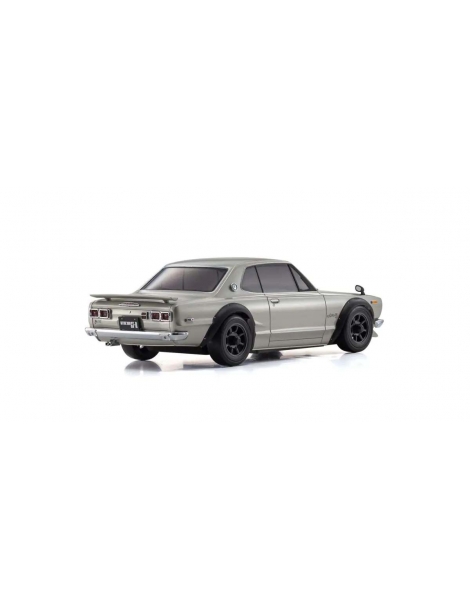 Kyosho Mini-Z AWD Nissan Skyline 2000 GT-R KPGC10 Silver 1/27 RC drift modelis