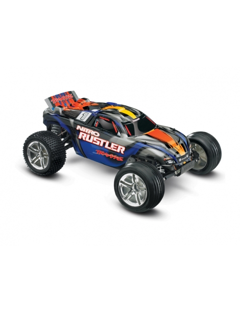 Traxxas Nitro Rustler 1:10 TQi Silver-Blue