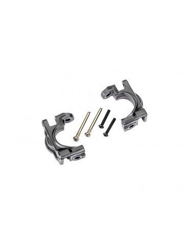 Traxxas Caster blocks (c-hubs), extreme heavy duty, gray (left & right) (for use with 9080)