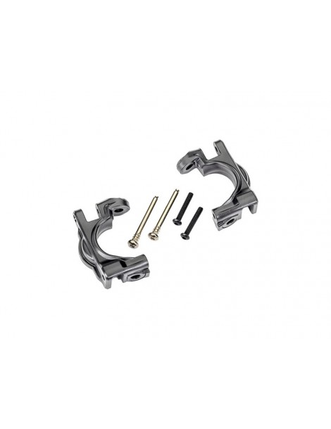 Traxxas Caster blocks (c-hubs), extreme heavy duty, gray (left & right) (for use with 9080)