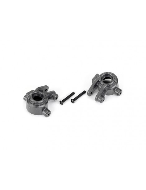 Traxxas Steering blocks, extreme heavy duty, gray (left & right) (for use with 9080)