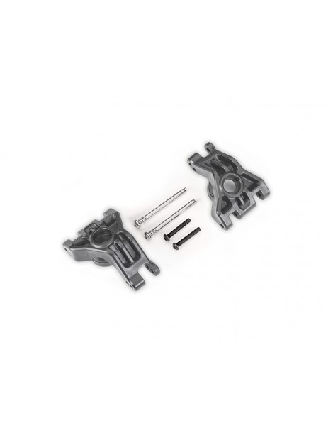 Traxxas Carriers, stub axle, rear, extreme heavy duty, gray (left & right) (for use with 9080)