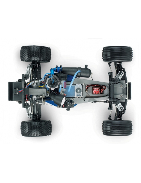 Traxxas Nitro Rustler 1:10 TQi Silver-Blue