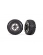 Traxxas Tires & wheels 2.2/3.0", SCT Split-Spoke gray beadlock style wheels, SCT off-road racing tir