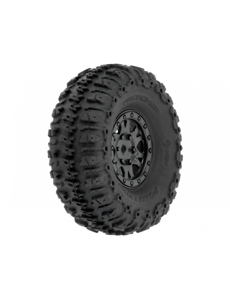Pro-Line Wheels 1.0", Trencher Tires, Impulse H7 Wheels (4)(Axial SCX24)