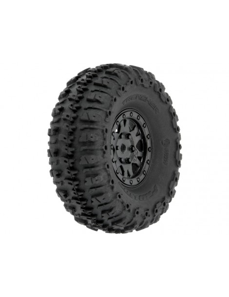 Pro-Line Wheels 1.0", Trencher Tires, Impulse H7 Wheels (4)(Axial SCX24)