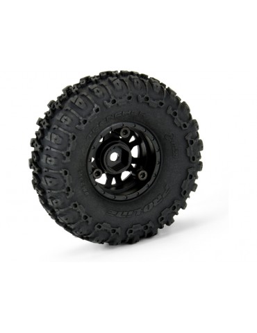 Pro-Line Wheels 1.0", Trencher Tires, Impulse H7 Wheels (4)(Axial SCX24)