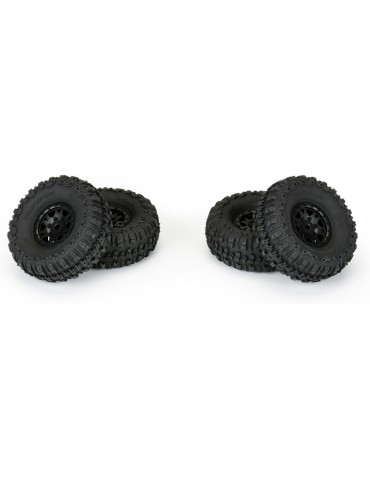 Pro-Line Wheels 1.0", Trencher Tires, Impulse H7 Wheels (4)(Axial SCX24)